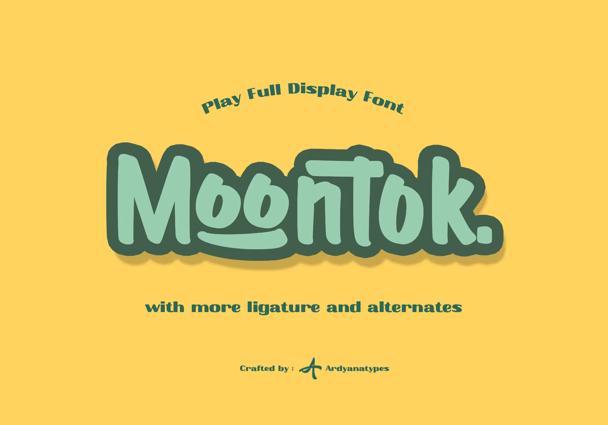 Moontok - Play Full Display Font
